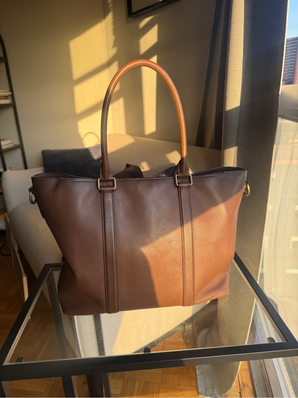 Coach Metropolitan Brown Leather Tote Bag